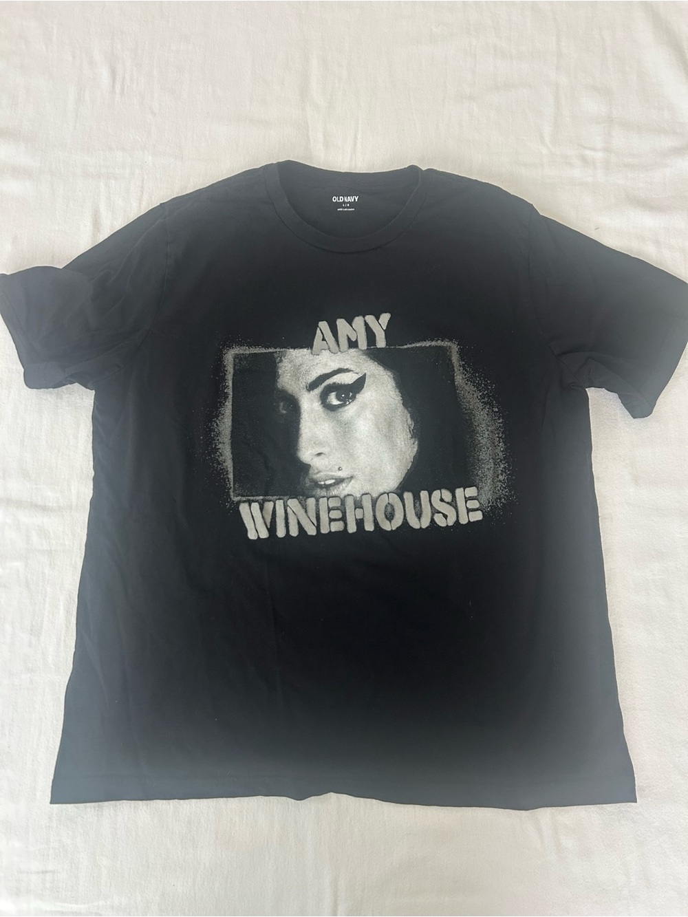 Amy Winehouse Graphic T Shirt Women’s Large Black Short Sleeve Music Band Tee